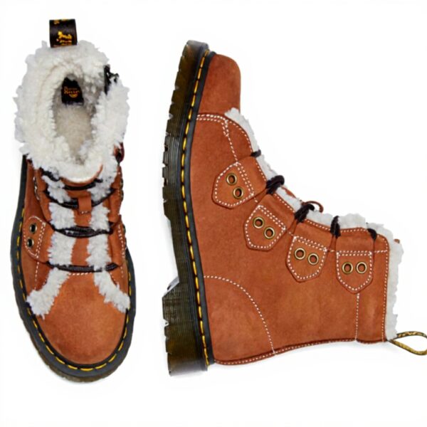 Dr. Martens 1460 Lace To Toe Fur Lined Nappa Leather Lace Up Boots bootsFemme