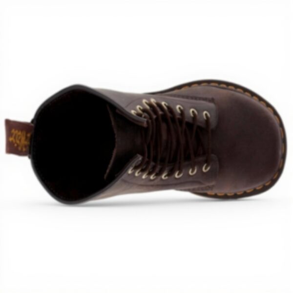 Bottes Rangers Dr Martens Femme Cuir Gaucho Brun 8 œillets