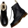 Bottes Dr Martens Rangers Femme Cuir Noir 8 œillets