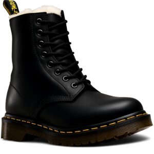 Bottes Dr Martens Rangers Femme Cuir Noir 8 œillets