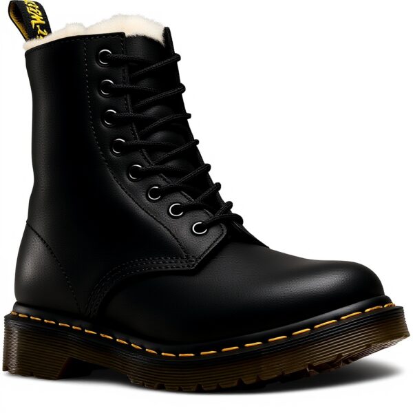 Bottes Dr Martens Rangers Femme Cuir Noir 8 œillets