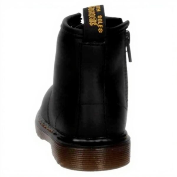 Bottines bébé Dr Martens Brooklee Noir coutures jaunes