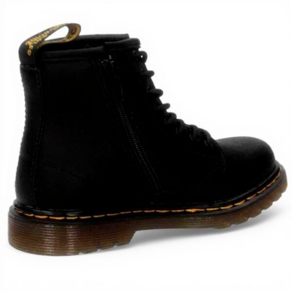 Bottines bébé Dr Martens Brooklee Noir coutures jaunes
