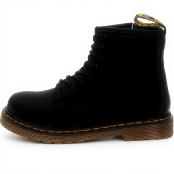Bottines bébé Dr Martens Brooklee Noir coutures jaunes