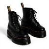 Dr Martens bottes bovver Femme cuir noir marron