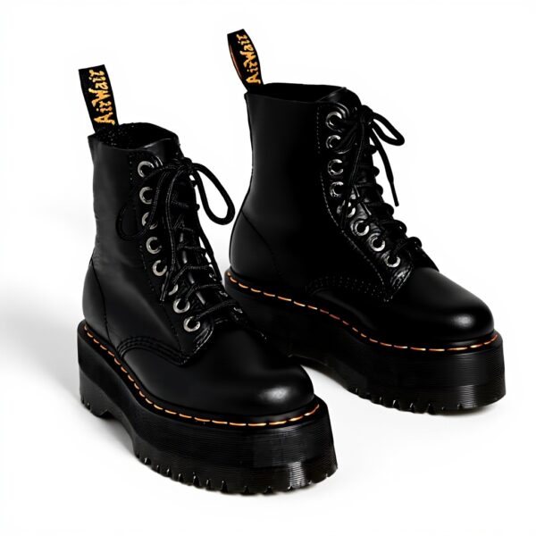 Dr Martens bottes bovver Femme cuir noir marron