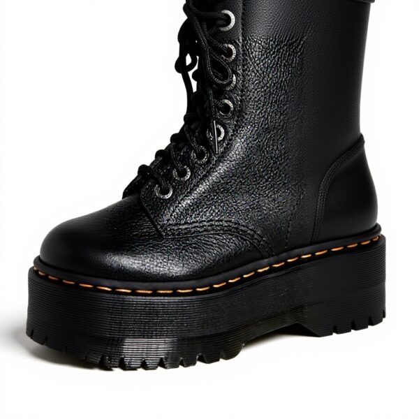 Dr Martens bottes bovver Femme cuir noir marron