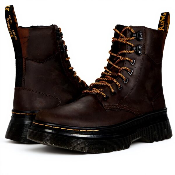 Bottes Dr Martens Bovver hiver cuir lisse mixte