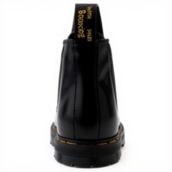 Dr. Martens Womens Platform Chelsea Boot, Black Polished Smooth Leather, Mid-Calf Combat Style