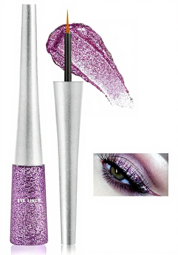 Boobeen Eyeliner liquide scintillant coloré à paillettes - Imperméable - Anti-taches - Convient pour les femmes - 1 pièce