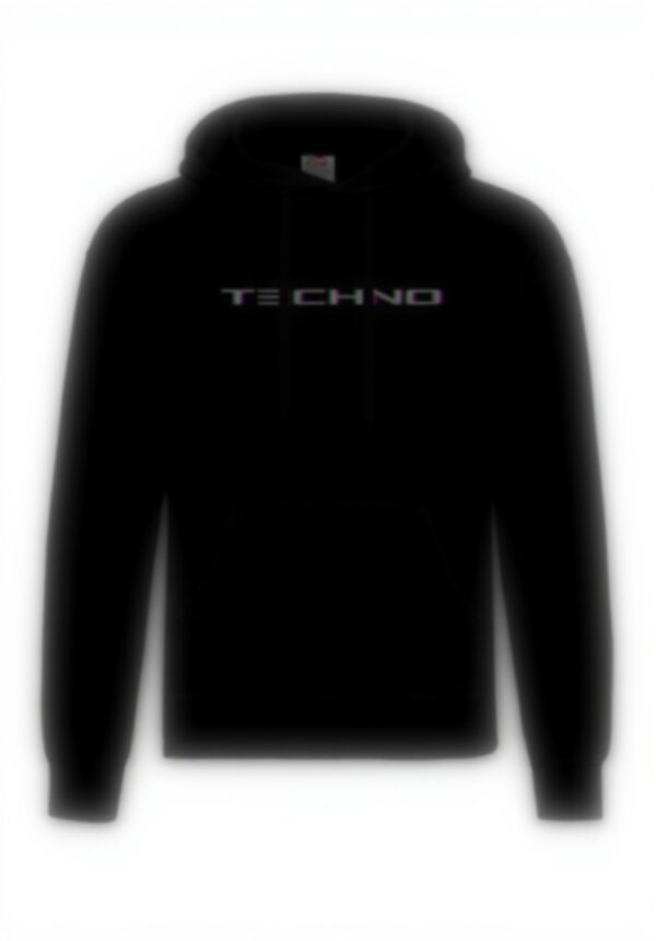 Sweat à capuche homme Urban Backwoods coton techno glitch